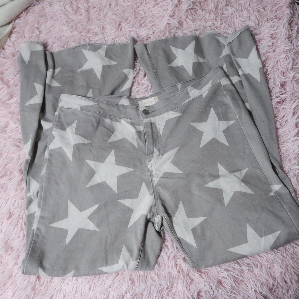 Altar'd State Gray and White Star Pants